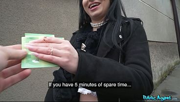 She loves getting her tits out and who can blame her – Public Agent